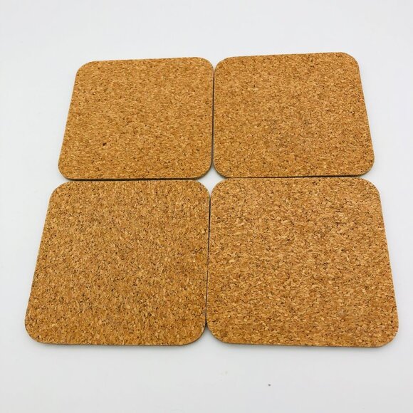 Longaberger Basket & Fruit Themed Cork Coasters Set Of 4 New - Picture 6 of 7